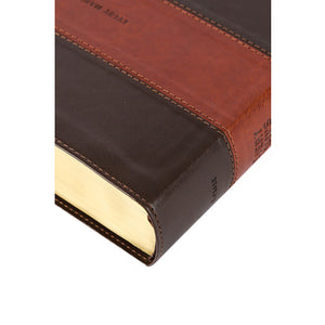 Personalized NIV Every Man's Bible Deluxe Heritage Edition TuTone LeatherLike Brown/Tan