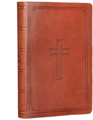 Personalized KJV Super Giant Print Tan Faux Leather