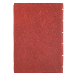 Personalized KJV Super Giant Print Holy Bible Full Grain Premium Leather Thumb Index Burgundy