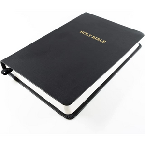 Personalized KJV Thinline Bible Comfort Print Black Leathersoft