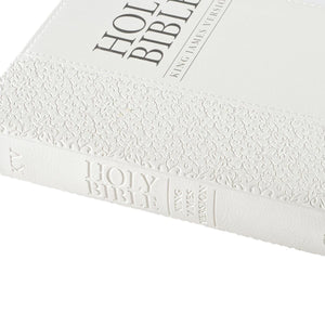 Personalized KJV SMALL Compact Pocket Edition Bible LuxLeather White