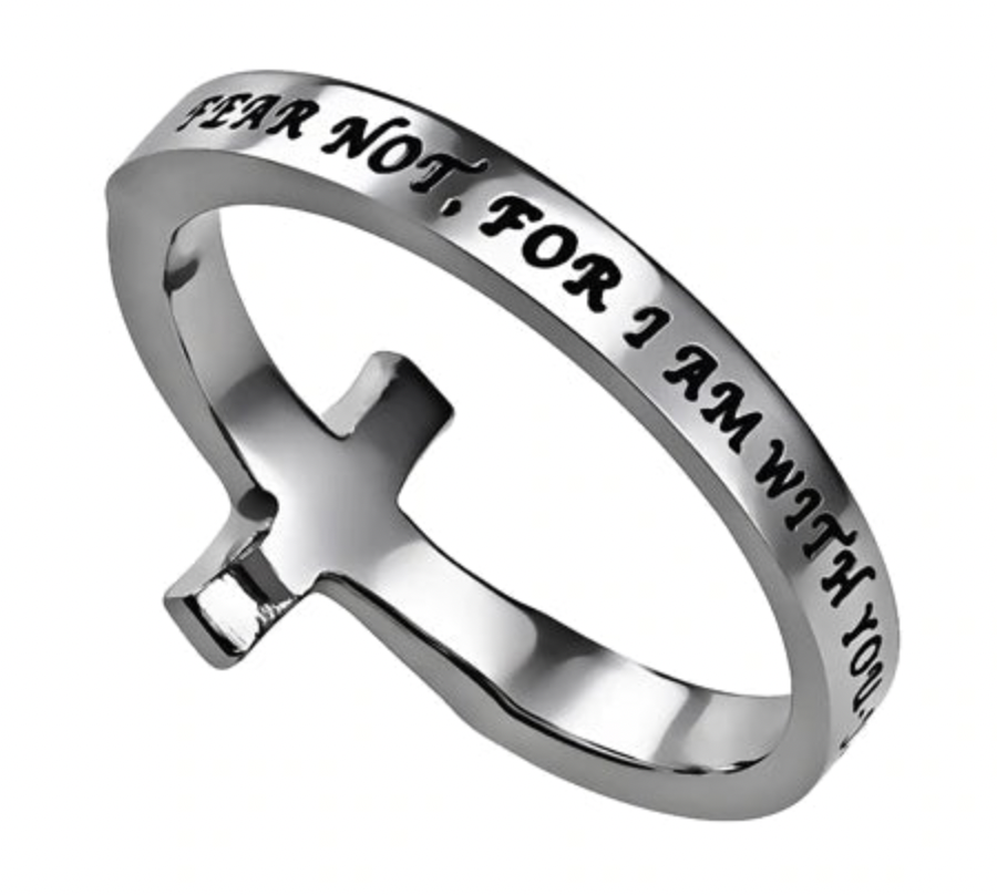 Fear Not Isaiah 41:10 - Woman's Cross Ring