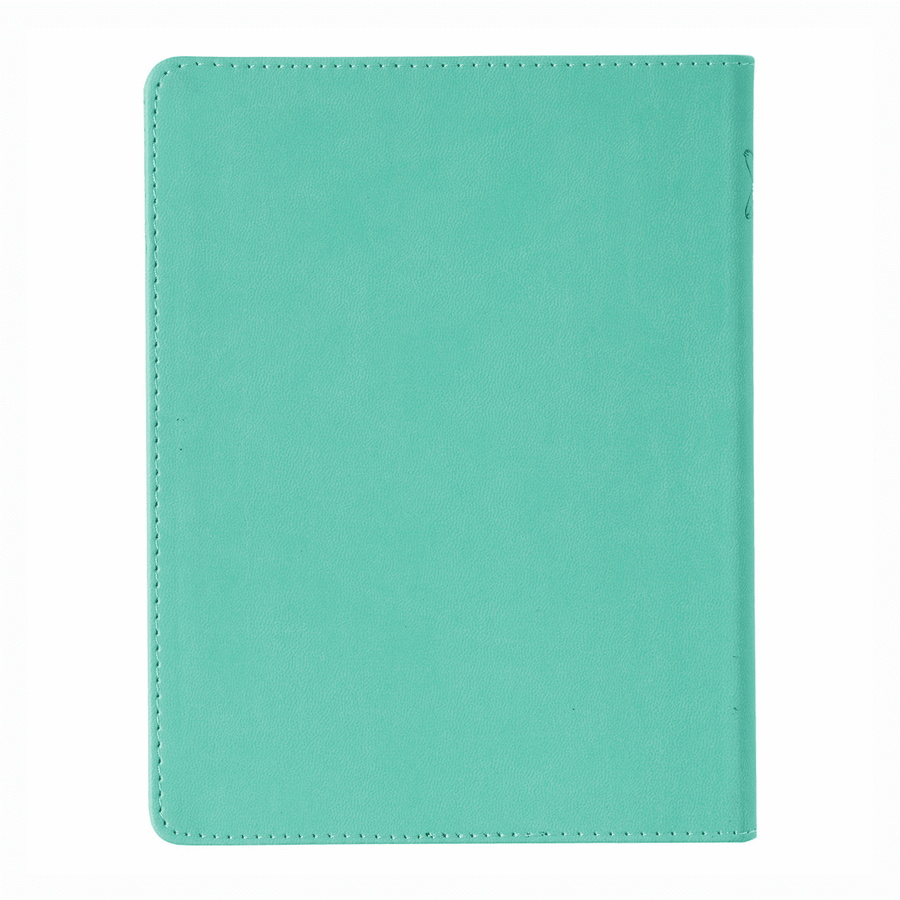 Personalized Custom Text Your Name Here I Am, Lord Devotional Teal Faux Leather