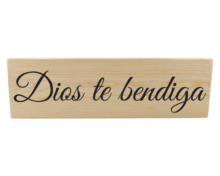 Dios Te Bendiga Spanish Wood Decor