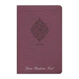 Personalized NKJV COMPACT Leathersoft Burgundy Reference Bible