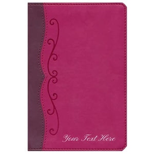 Personalized NKJV Compact Ultrathin Bible for Teens Fuchsia LeatherTouch