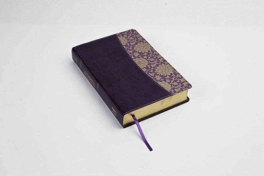 Personalized NKJV The Study Bible for Women LeatherTouch Indexed Plum & Lilac