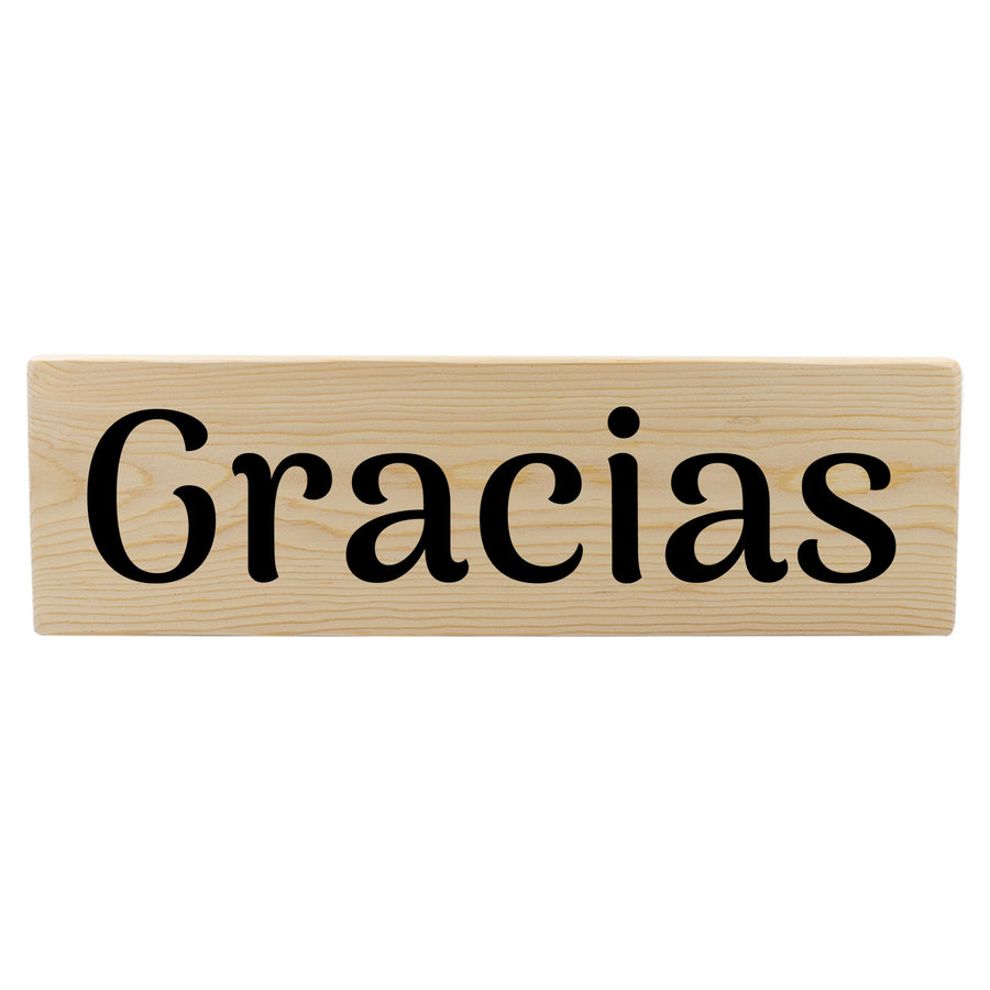 Gracias Spanish Wood Decor