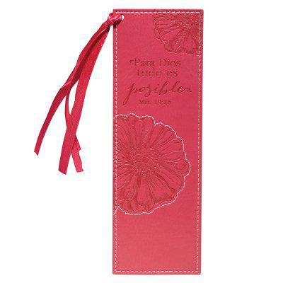 Para Dios todo es posible, marcador, rosado (Spanish Matthew 19:28 Bookmark)