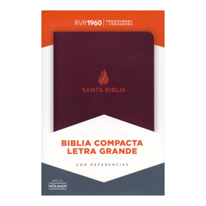 Personalized Custom Text Your Name Biblia Compacta Letra Gde. RVR 1960 Piel Fab. Marron (RVR 1960 LGE. Print Compact Bible Bon. Leather Brown)