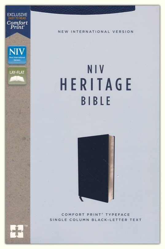 Personalized Custom NIV Comfort Print Heritage Bible Black Imitation Leather