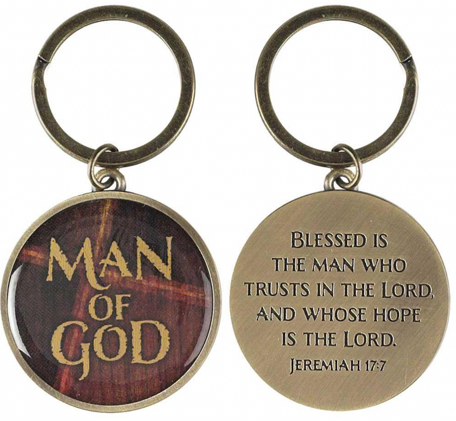 Man of God Jeremiah 17:7 Keyring