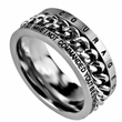 Load image into Gallery viewer, Courageous Joshua 1:9 - Men&#39;s Chain Ring
