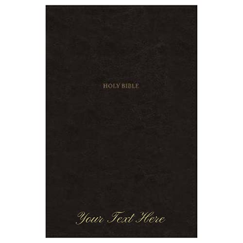 Personalized NKJV Thinline Bible Red Letter Edition Leathersoft Black Comfort Print