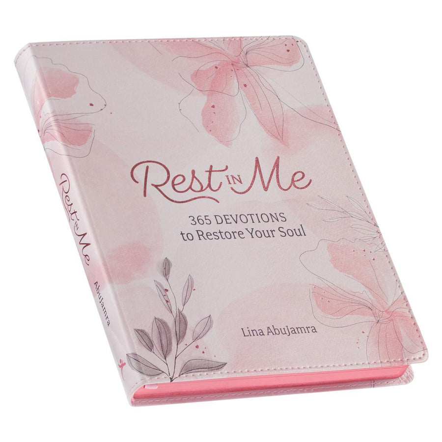 Rest in Me Pink Faux Leather Devotional - Lina Abujamra