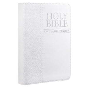 Personalized KJV SMALL Compact Pocket Edition Bible LuxLeather White