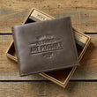 Load image into Gallery viewer, With God All Things Are Possible Matthew 19:26 Brown Genuine Leather Wallet
