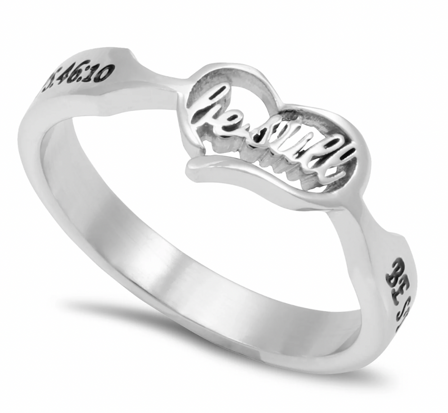 Be Still Psalm 46:10 - Women's Heart & Soul Ring