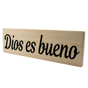 Dios es bueno Spanish Wood Decor