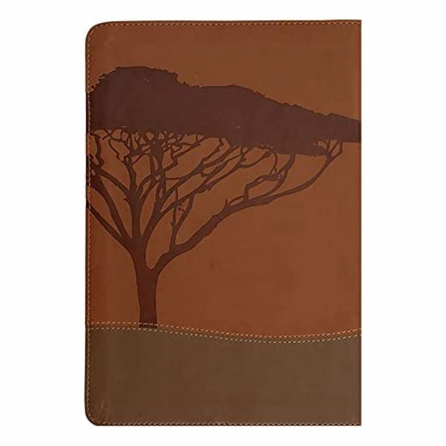 Personalized NKJV The Big Picture Interactive Bible Lion LeatherTouch Brown