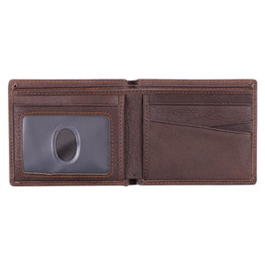 The World's Best Dad Brown Joshua 1:9 Genuine Leather Wallet