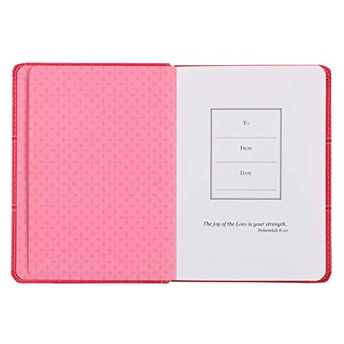 Personalized Pink Faux Leather Journal All Things are Possible Matthew 19:26 Notebook