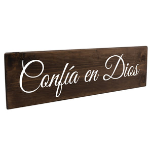 Confía en Dios Spanish Wood Decor