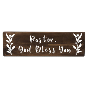 Pastor God Bless You Wood Decor